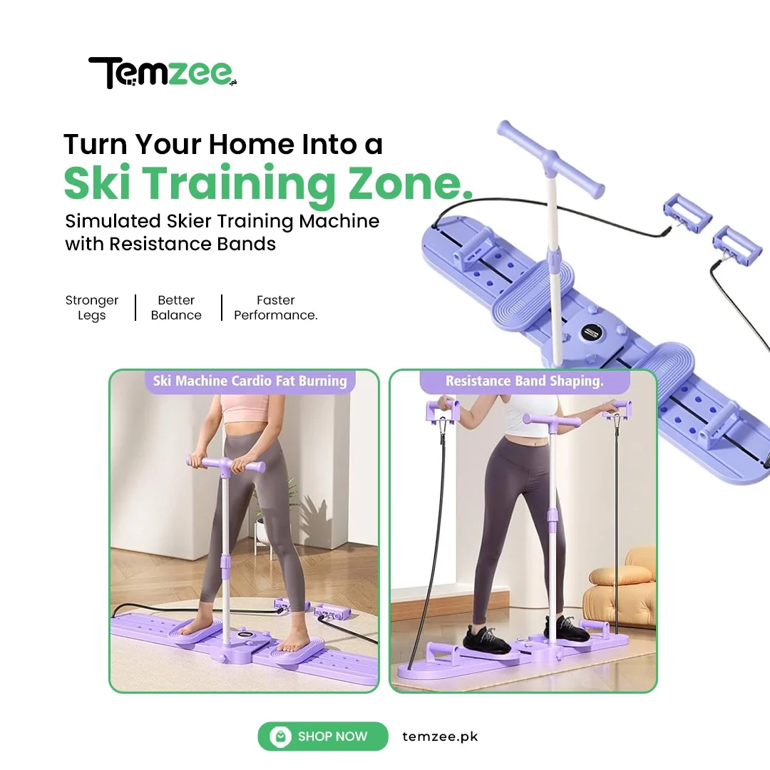 Simulated Skier Training Machine with Resistance Bands